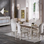 Bellona Yemek Odası Klasik Beyaz TOnları