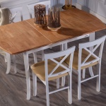 Kahverengi Beyaz Ahşap İstikbal Masa Sandalye Yemek Takımı 2016