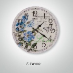 Mavi Çiçekli İstikbal Dekoratif Saat Modeli