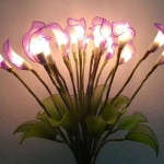 Işıklı dekoratif yapay çiçek modeli