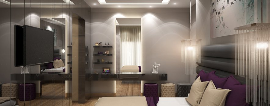 Beyaz Yatak Odası Dekoratif Led Aydınlatma Modeli