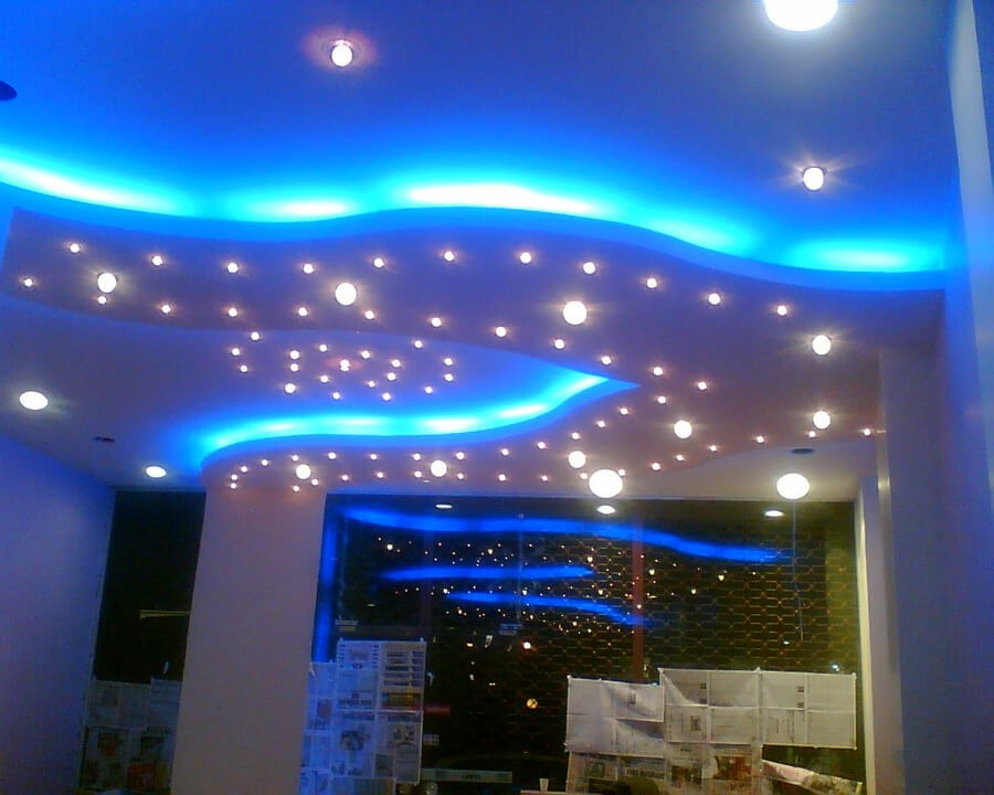 mavi-yildizli-tavan-dekorasyon